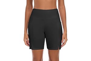Ocean Blues Women's Swim Short Boyshorts Built in Swim Bottoms High Waisted Board Shorts