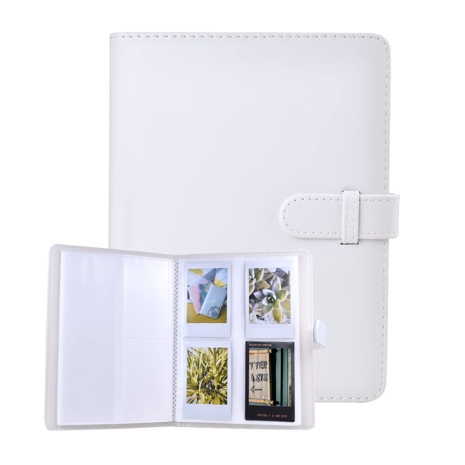 MUZIRI KINOKOO 128 Pockets Photo Album for 3-inch Film Fuji Instax Mini EVO/Mini 12/11/9/8/7+/25/90 Camera Photo Digital Photography Photo Book White