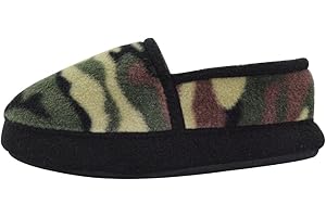 LA PLAGE Slippers for Boys Little/Big Kid House Shoes Warm Cotton Winter Cozy Indoor Slip-on Slippers with Hard Sole