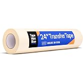 24 inch x 100 Yard Roll of Vinyl Transfer Tape Paper with Layflat Adhesive. Premium-Grade Application Tape for Vinyl Graphics and Sign Making. Made in the USA