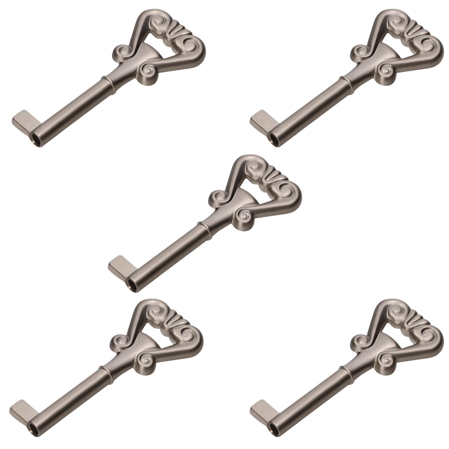KOTARBAU® Set of 5 Furniture Keys Cupboard Keys Large Satin Antique Coloured Beard Keys for Furniture Cabinet Minibar Desk Drawers
