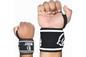 Beast Power Gear Wrist Wraps for Weightlifting 18” Premium Quality Wrist Support for Bodybuilding Heavy Duty Thumb Loop Powerlifting, Strength Training for Men and Women