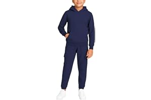 Quad Seven Boys Sweat Suit Set - 2 Piece Soft Fleece Pullover Hoodies and Athletic Cargo Jogger Sweatpants for Boys (5-18)
