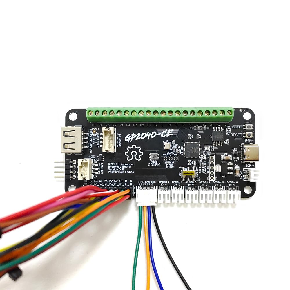 SZJLMKJ Advanced Breakout Fightting game controll Board USB Passthrough Edition Integrated Pico Fighting Board For PC PS4 (Board with fight harness)