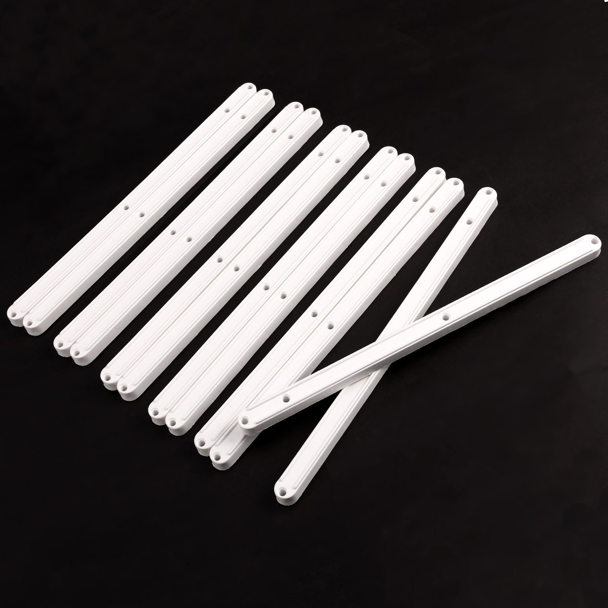 6 Pairs Of Plastic Rail Drawer Runners For 17mm Grooved Drawers