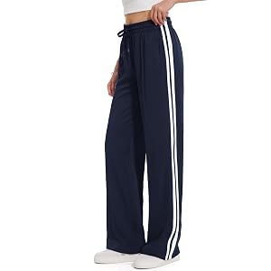 Tapata Women's 28/30/32/34/36 Inseam Track Pants Loose Straight Leg Jogging Sweatpants Warm-Up Sports Athletic Running