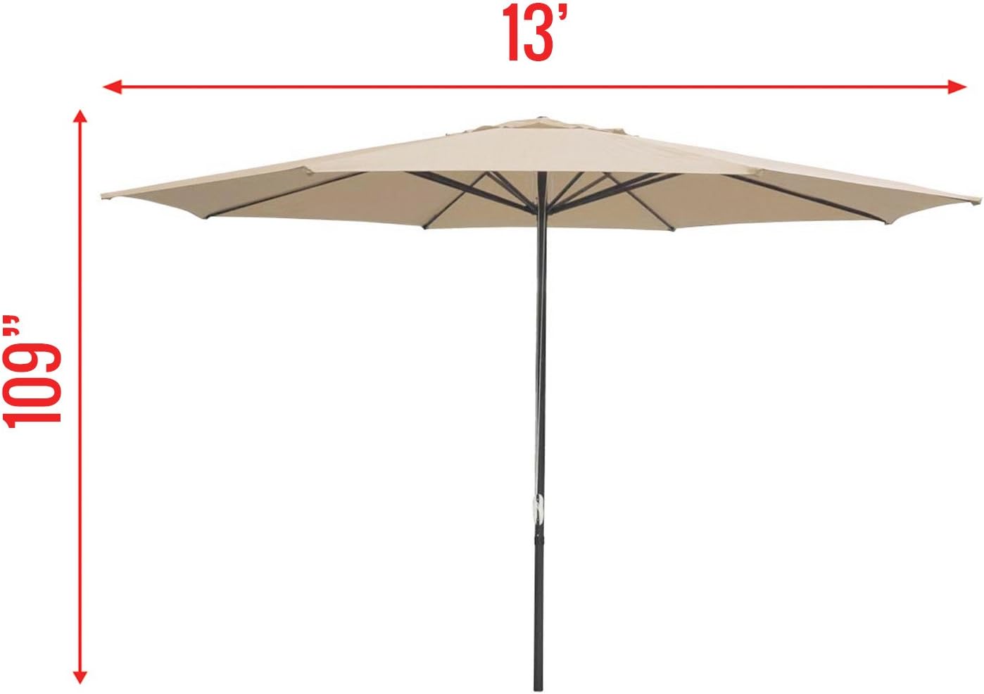 Amazon Com Koval Inc 13 Ft Outdoor Patio Umbrella Table Furniture 13ft Tan Garden Outdoor
