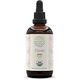 HerbEra Clove B120 USDA Organic Tincture | Alcohol-Free Extract, High-Potency Herbal Drops | Certified Organic Clove (Syzygium Aromaticum) Dried Flower Buds (4 fl oz)