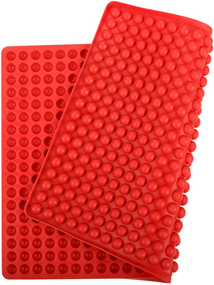 Webake Silicone Baking Mat Dog Biscuits Mould 1.2 cm Chocolate Moulds Hemisphere Baking Mould with Nubs 468 Cavity Dog Food Mold for Dog Biscuits Dog Treats - Image 4
