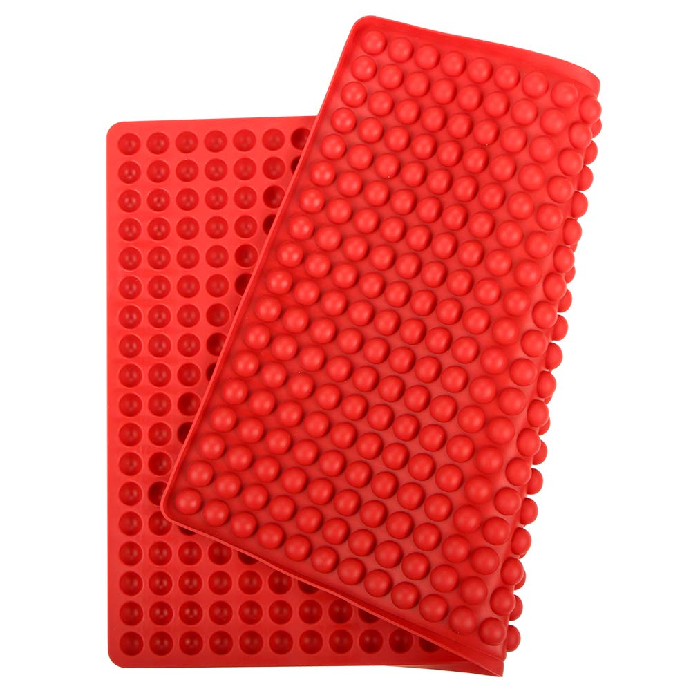 Webake Silicone Baking Mat Dog Biscuits Mould 1.2 cm Chocolate Moulds Hemisphere Baking Mould with Nubs 468 Cavity Dog Food Mold for Dog Biscuits, Dog Treats, Puppy Cookies, 40 x 27.7cm