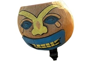 Cruiser Candy Coconut Bicycle Drink Holder, Can Holder, EBike Coffee Cup Holder, Bike Cell Phone Holder Beach Cruiser Water Bottle Holder. 100% Natural Hand Carved Sizes Vary (Yellow Nose)