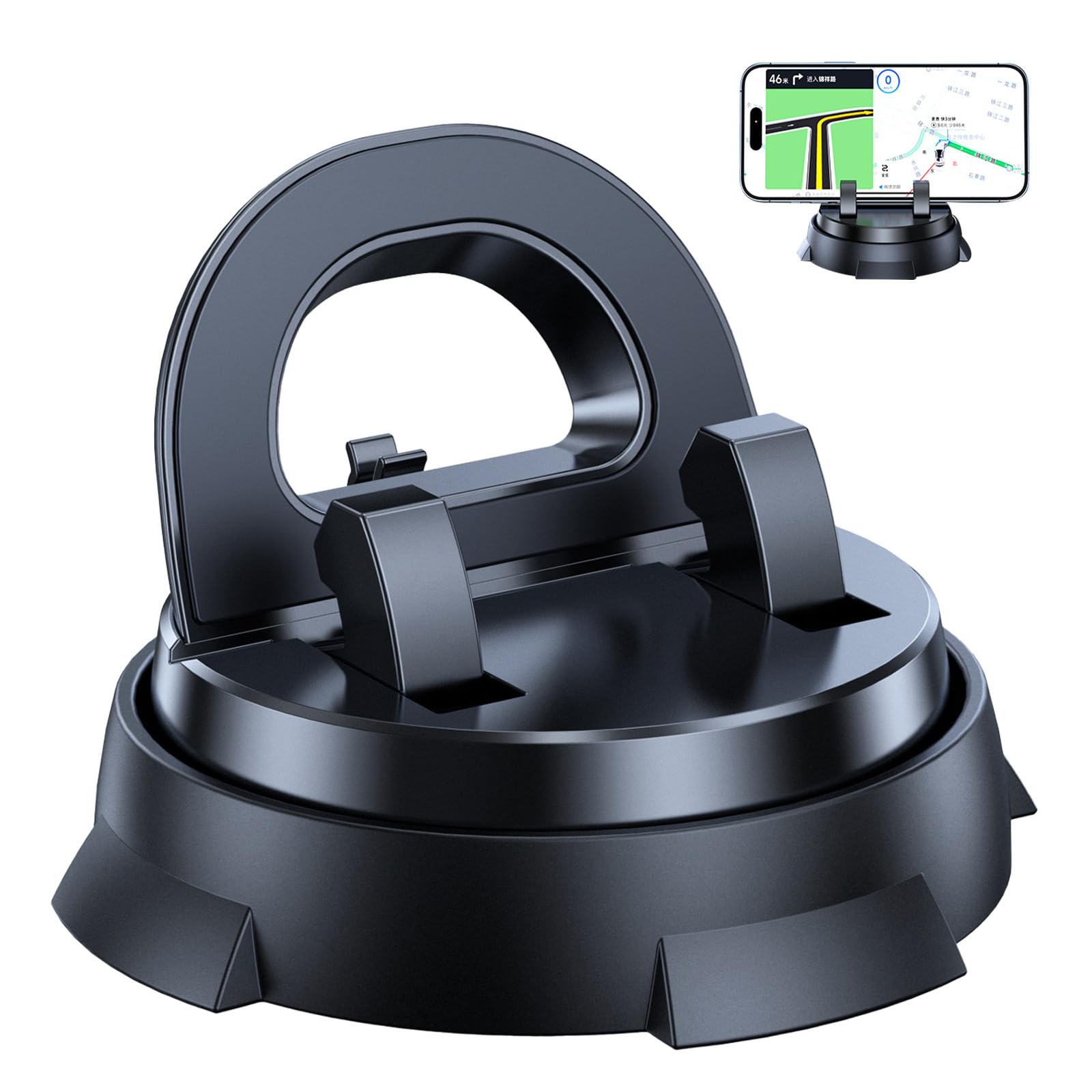 Photo 1 of 2026 New Stable Anti Slip Car Phone Holder, 360° Rotatable + 30° Up & Down Adjustment, Car Phone Mount for Automobile Dashboard, Center Console