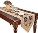 Simhomsen Small Vintage Burgundy Lace Doily Table Runners Dresser Scarf 16 × 36 Inch