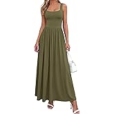 BTFBM Summer Dresses for Women 2026 Maxi Casual Square Neck Flowy Long Sundress Spring Wedding Guest Cocktail Dress