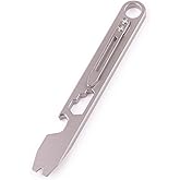 Hamans EDC Pry Bar Bottle Opener Titanium EDC Pry Bar Gear 10-in-1 Mutitool with Clip CM Unit Scale Wrench