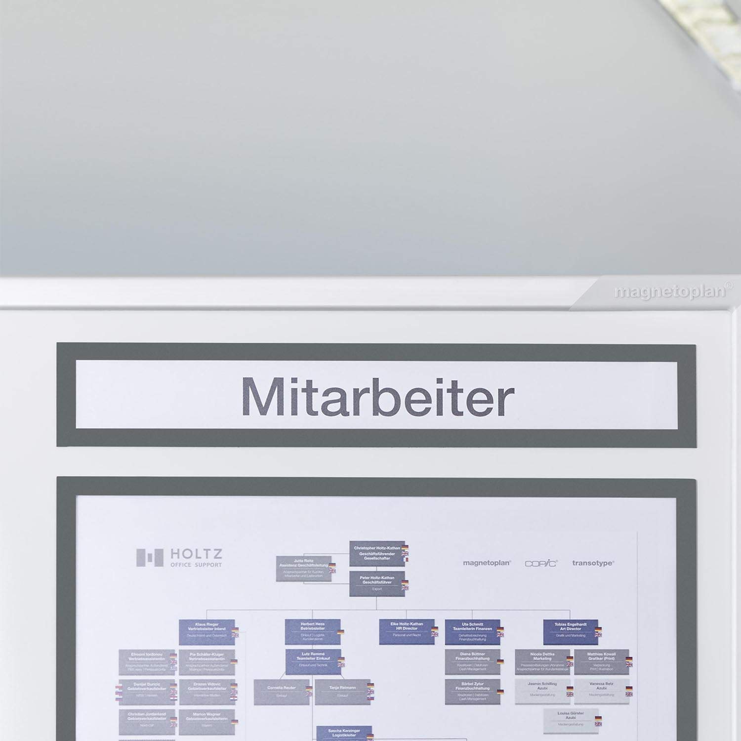 magnetoplan 1131801 Magnetofix Topsign Frame Magnet 5 Pieces 319X52 MM Grey