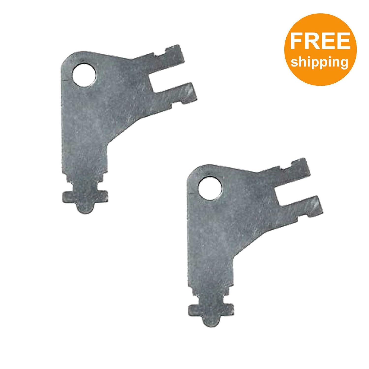 Replacement Automatic Paper Towel Dispenser Keys, Plain Steel, 2Pack