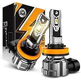 Auxbeam Q5 Series H11 H8 H9 LED Fog Light bulbs, 10000LM 400% Brighter H8 H9 H11 Fog Lights LED Bulbs, Yellow Strong Light Pe