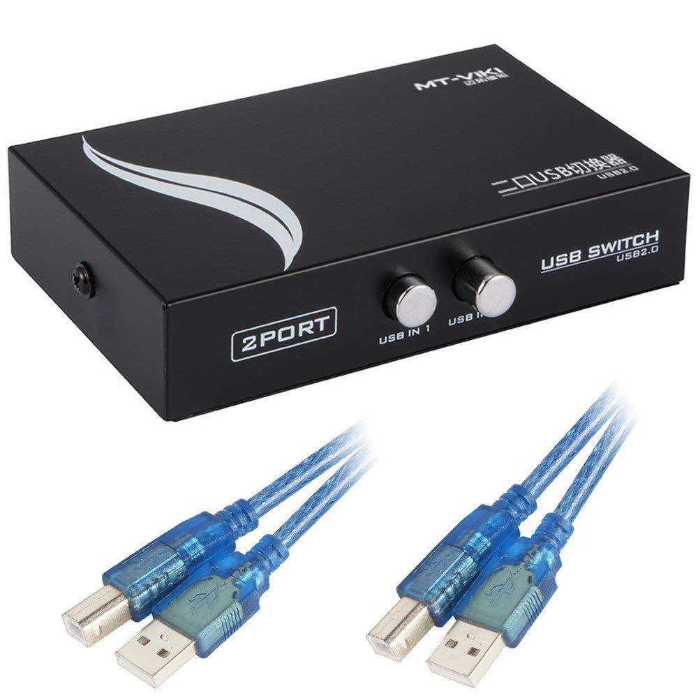 EEEKit Bundle for Printer Switch,2 Port USB 2.0 Manual Printer Scanner