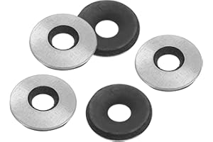 PATIKIL 1/4"x5/8" EPDM Bonded Sealing Washers, 300 Pieces Galvanized Neoprene Rubber Backed Screw Gasket for Industrial Home Machinery Ships Roof (#14x1/4")
