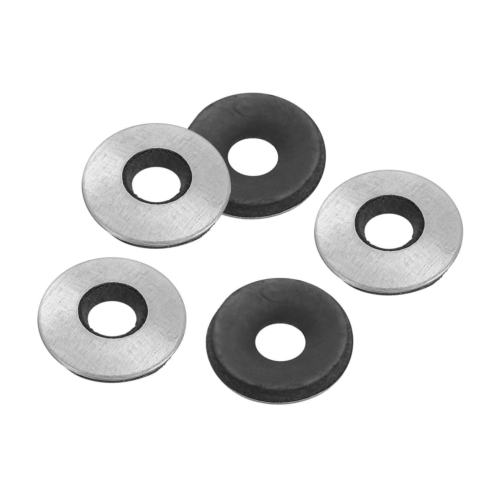 PATIKIL 1/4"x5/8" EPDM Bonded Sealing Washers, 300 Pieces Galvanized Neoprene Rubber Backed Screw Gasket for Industrial Home Machinery Ships Roof (#14x1/4")