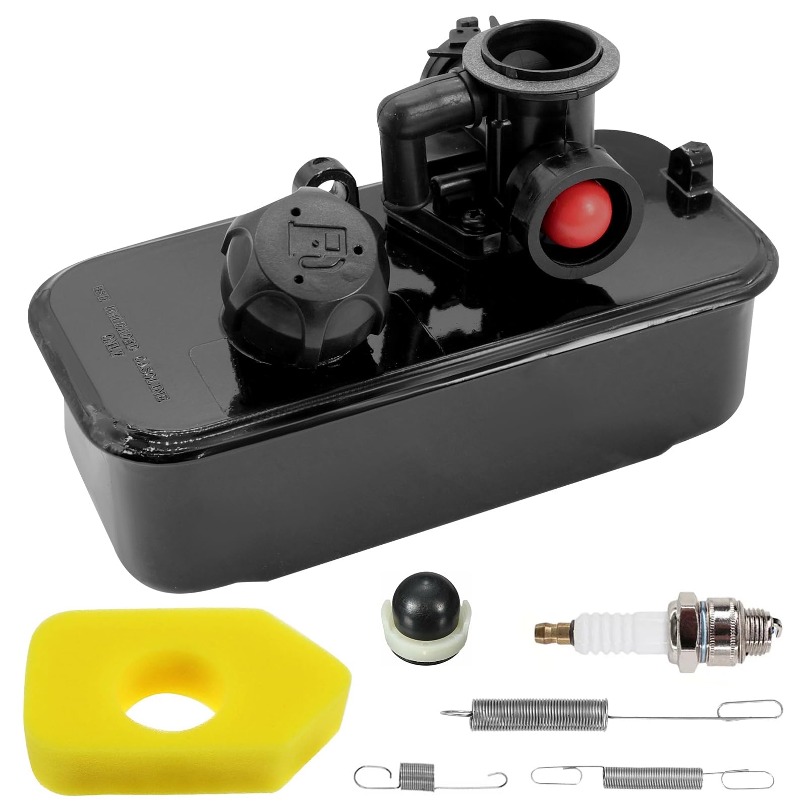 WingFly Carburetor and Fuel Tank Assembly - 498809 494406 Replacement for Briggs & Stratton Lawn Mower Engine, Fuel Tank Lawnmower Carburettor