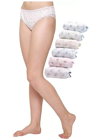 Use and Throw Disposable Panties for After delivery/Periods/Maternity/Travelling/surgeries/for Women Ladies Girls (Sizes_M, L, XL, XXL,Color_White,(Pack of-6)