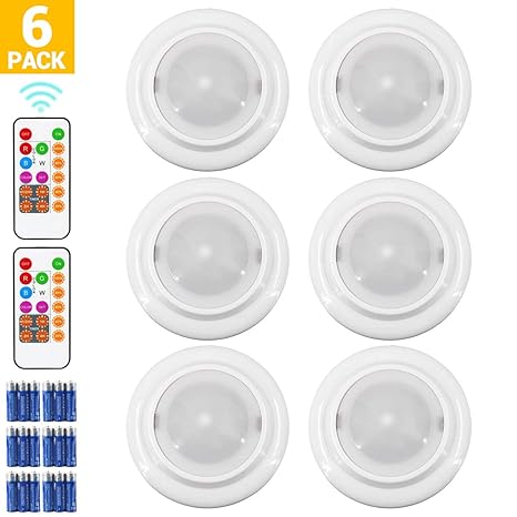Bwl Wireless Led Closet Lights Rgb Color Changing Puck Light With