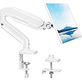 MOUNT PRO Single Monitor Desk Mount - Articulating Spring Arm, Removable VESA Mount for Computer Monitor Stand with Clamp and