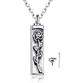 Fryneauy Sterling Silver Flower Celtic Tree Life Cremation Urn Pendant Necklace for Women US2