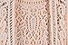 Jastie Pirate Curiosity Open Stitch Cardigan Boho Hippie Crochet Vest (Beige), Large