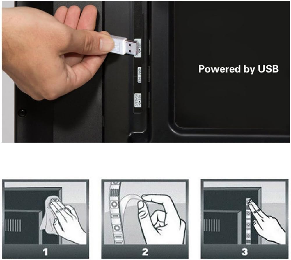 USB Powered LED Strip Lights TV Backlights Kit for 50 to 55 Inch TV - Image 5
