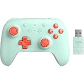 AKNES 8BitDo Ultimate 2C Wireless 2.4G Controller for Windows PC &amp; Android | Gamepad with Hall Effect Joysticks and Hall Triggers, 1000Hz Polling Rate, Remappable L4/R4 Bumpers - Mint