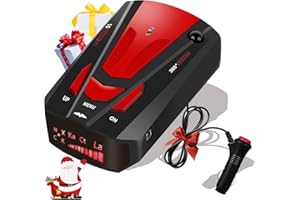 YOCVIKEY New Driving Aids for Cars, RadarDetector with 360 ° Detection, Led Display,City/Highway Mode, Idea Gifts (Red)