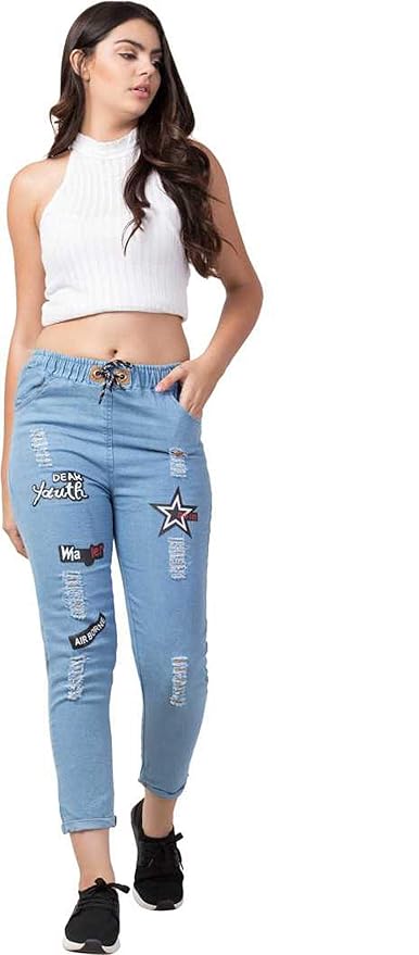 ripped cuffed offset printing jeans amazon