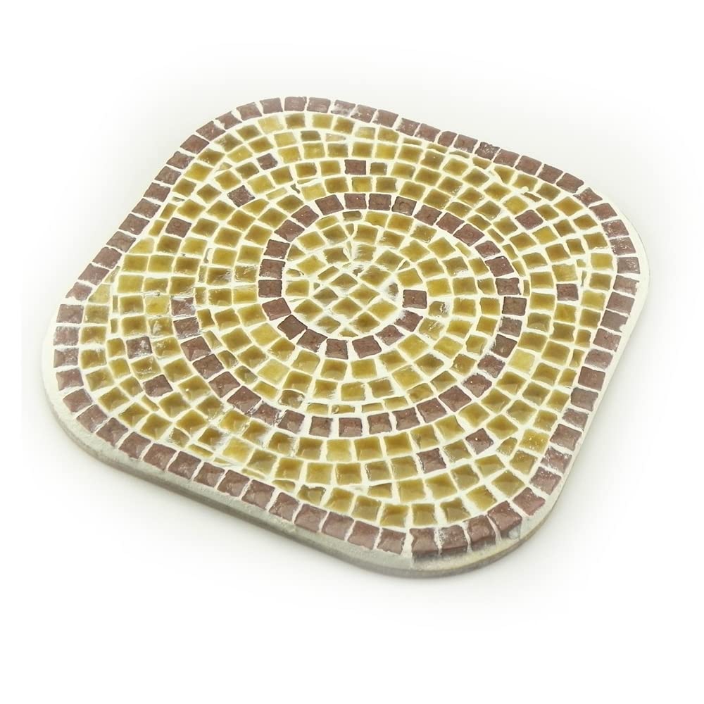 DIY Mosaic Coasters kit, 2 Pieces Honey