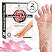 Foot Peel Mask 2 Pack for Smooth Soft Touch Feet - Peeling Away Calluses - Dead Skin Remover - Exfoliating Off Foot Mask for Baby Soft Silk Feet - Gel Socks Booties - Aloe Extract - Natural Rose Scent