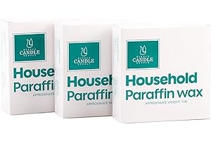 DIRECT CANDLE SUPPLY Fully Refined Household Paraffin Wax - 1,2,3 & 6 lb. Pure Paraffin Wax for Candle Making, Canning, Waterproofing, Furniture/Metal Preservation and more! (3 lb)