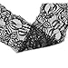 Housweety 10 Yards Black Stretch Floral Lace Edge Trim 3-3/8