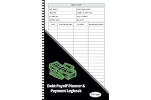 Debt Payoff Planner & Payment Logbook: Simple Debt Snowball Logbook Manage and Organize Your Debt to Take Control of Your Financial Situation , Money Tracker Notebook , 6 x 9 inch
