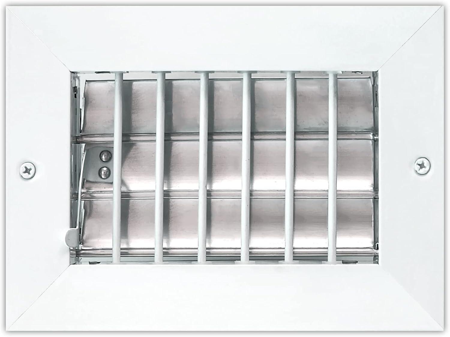 Registers, Grilles & Vents - Air 360 Air Vent Covers Wall AC Grille – Premium 6 x 4 Inch Register Vent Cover – Durable Rustproof Aluminum Wall Vent – Multi-Shutter Damper – Individually Adjustable Front Blades, White