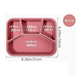 AROCFTIE Bento Lunch Box, 4-Compartment Meal Prep