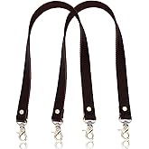 VanEnjoy Pair Genuine Leather Purses Strap Sewing Canvas Backing Bag Handles Replacement