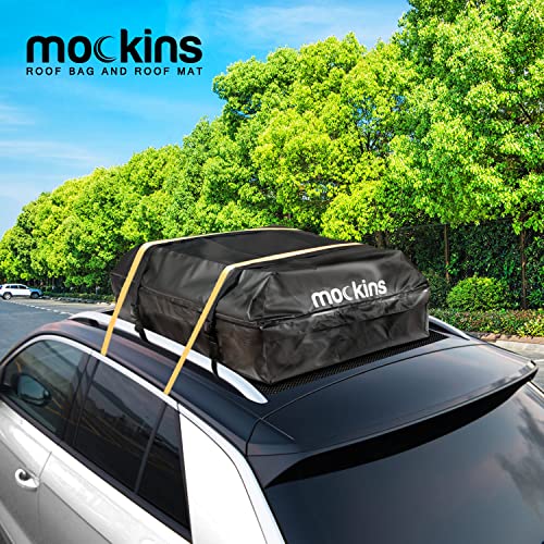 Mockins 15 Cubic Feet Rooftop Cargo Bag Set 44"x34"x18" Car Roof