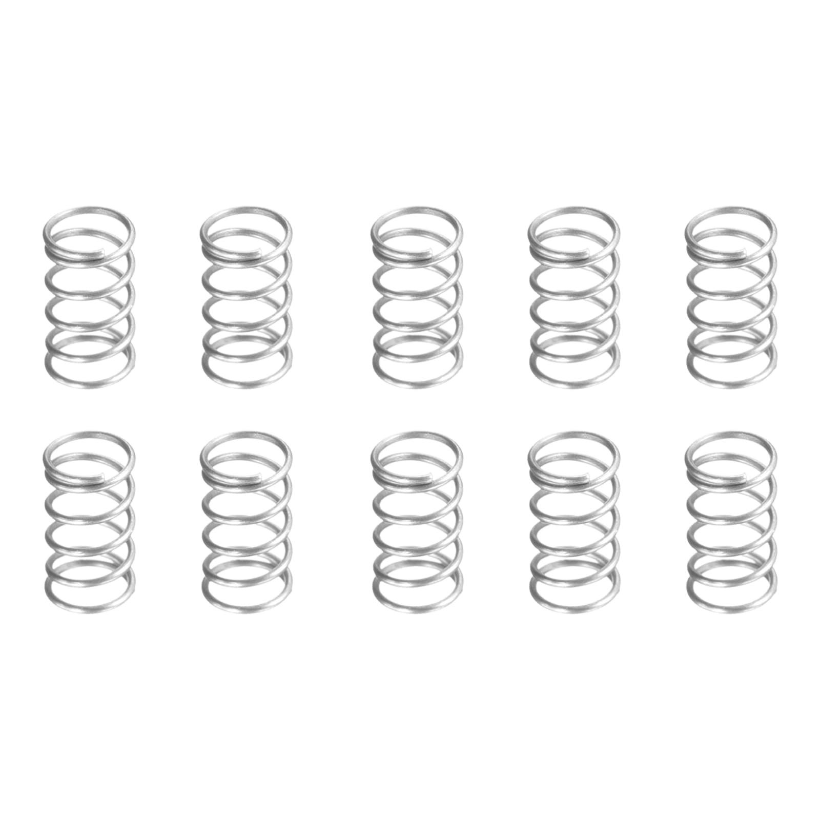DTGN 0.3x3x5mm(DxODxL) Compression Spring - 50Pack - Good for Machinery - Spring Steel Extension Spring - Gray