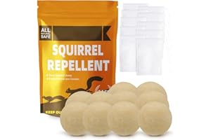 PEVAFI Squirrel Repellent Outdoor, Chipmunk Repellent, Outdoor Squirrels Repellant for Bird Feeder/Garden/Attic/Plants (0.93 Ounce (Pack of 10))