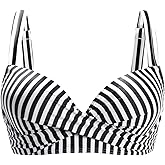 Aqua Eve Women Underwire Bikini Top - Push Up Swimsuit Top Bra Padded Bathing Suit 2025 Twist Front Swimwear