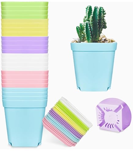 Elcoho 24-Pack Garden Pot Craft Kit - Kids Planting Set With Stickers & Tools