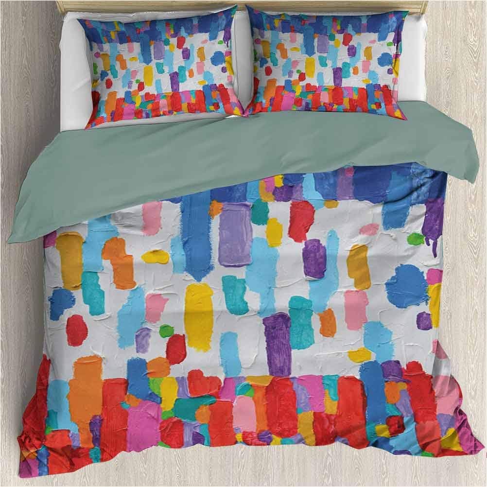 Juego de funda de edredón para casa, juego de cama de 3 piezas con 2