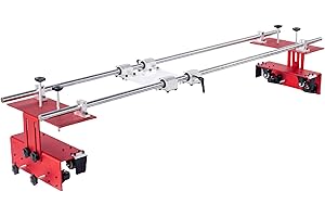 CAOOOORT Router Sled for Flattening Slabs, 3 Axis Adjustable, Portable and Easy to Adjust Slab Flattening Jig with 60 inches, Trimming Planing Machine for Wood Flattening, DIY Woodworking Router Sled